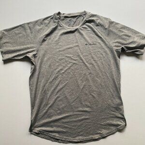 COLUMBIA Gray Omni Shade Zero Training Hiking Active T-Shirt - Men's Medium